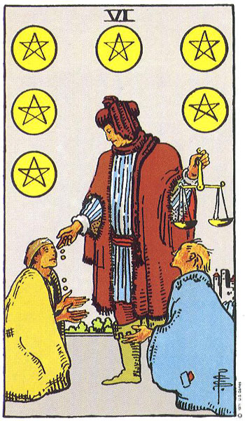Sáu Tiền (Six of Pentacles)