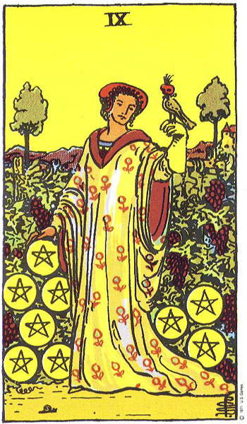 Chín Tiền (Nine of Pentacles)