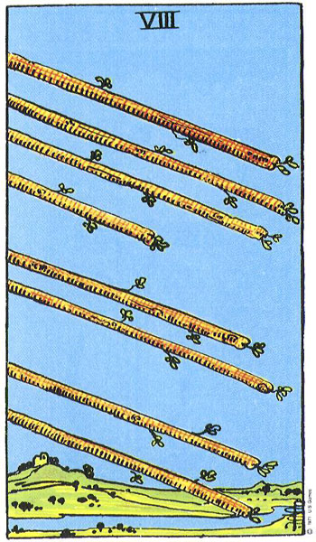 Tám Gậy (Eight of Wands)